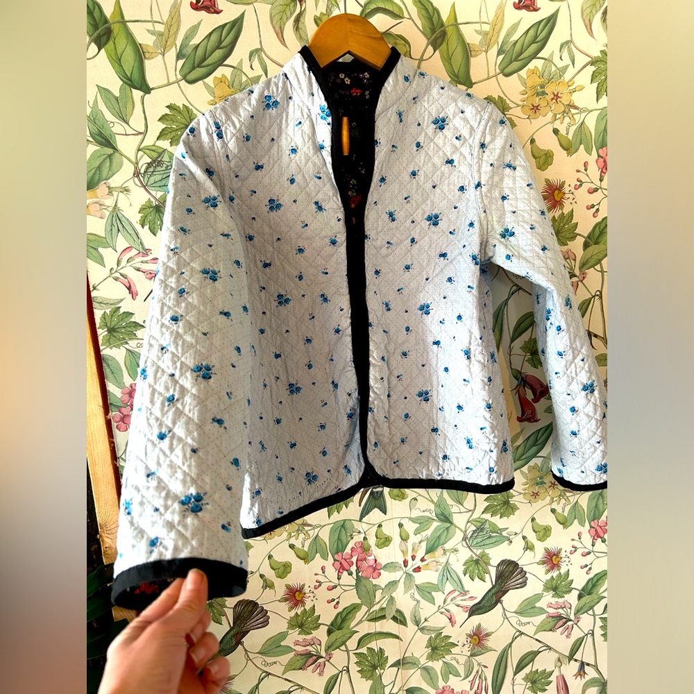 Handmade Floral Quilted Women's Jacket - Sz small